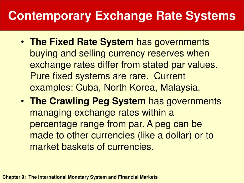 foreign exchange rate systems