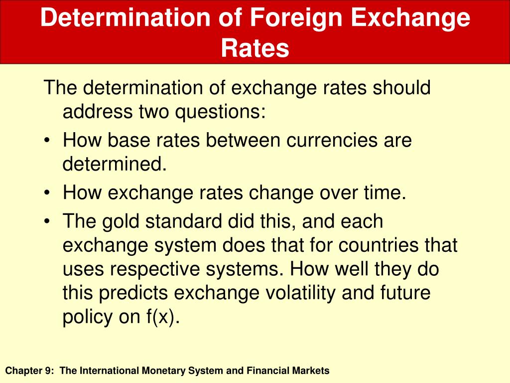 foreign exchange rate systems
