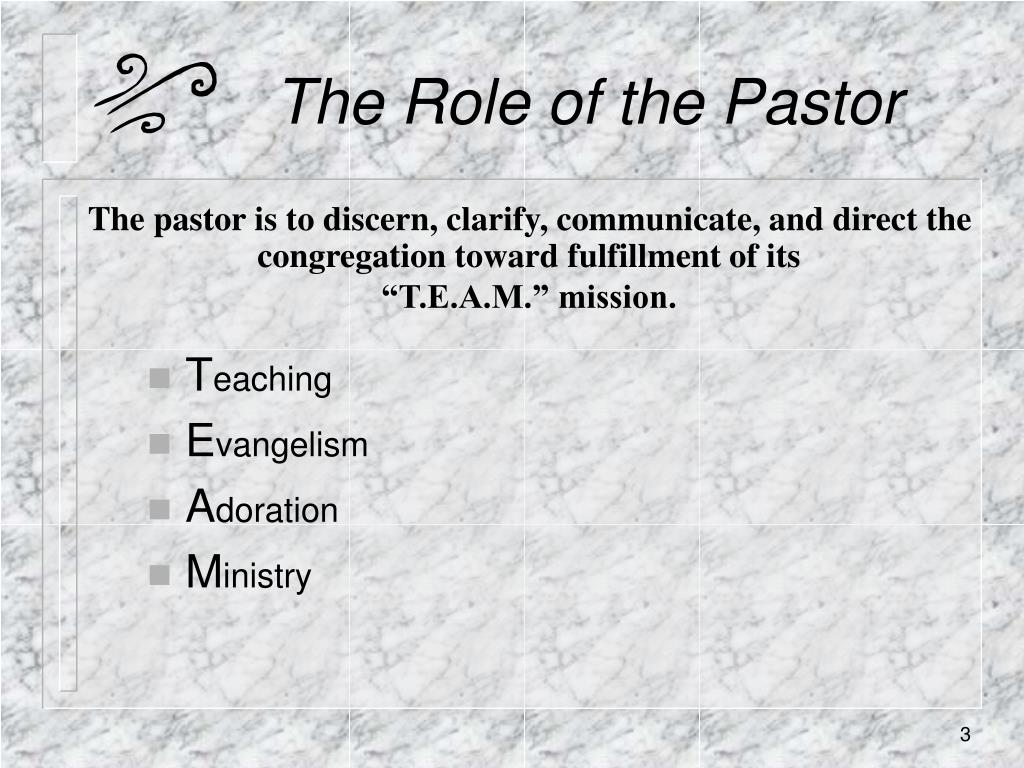 Role of a pastor