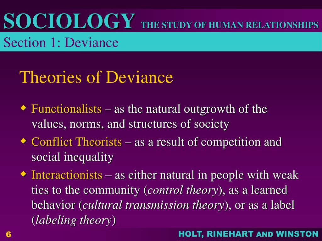 Social Deviance Theory And Social Control Theory