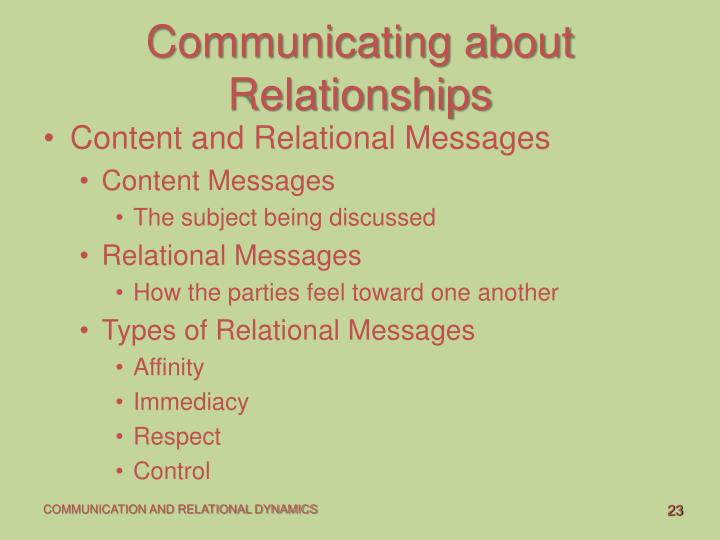 Relationship Messages In Communication PPT - Communication and relational dynamics PowerPoint Presentation