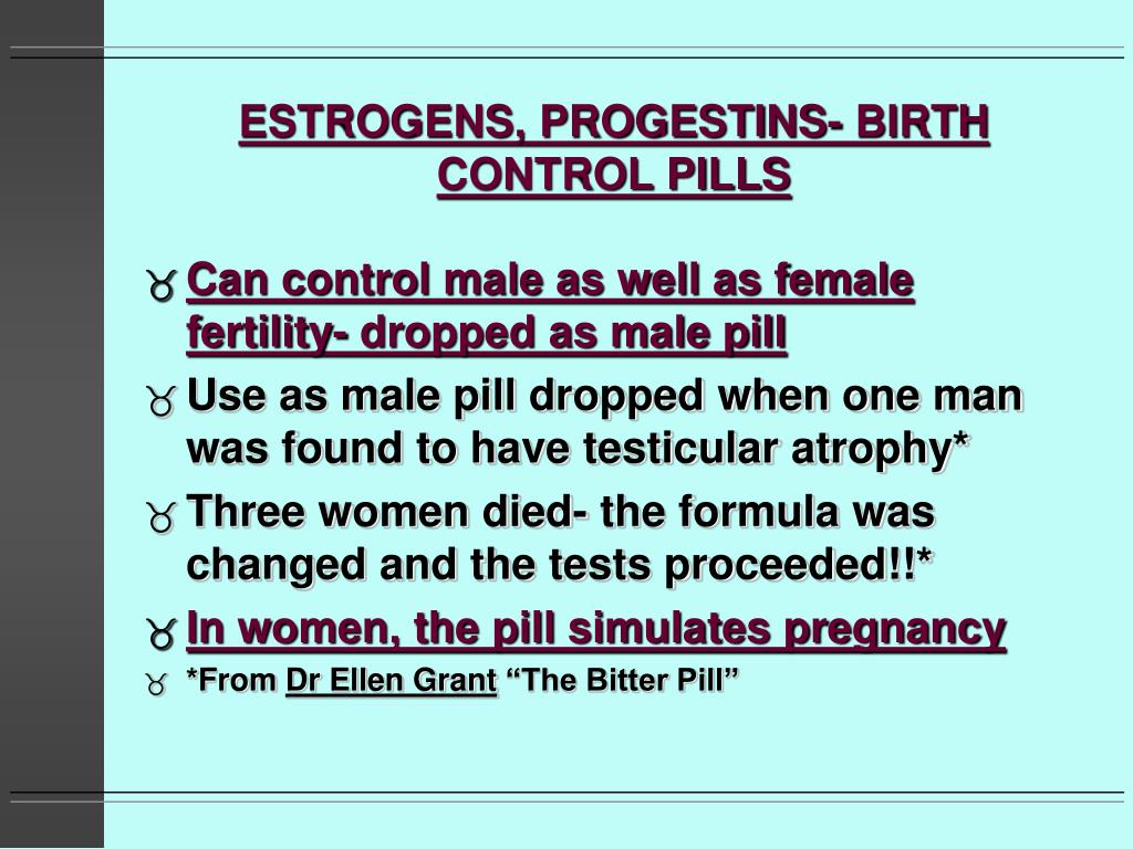 Birth Control Estrogen And Progestin Chart