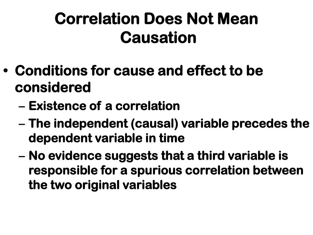 causation does not mean correlation