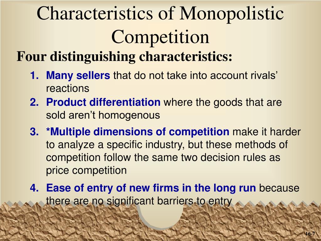 characteristics of a monopoly economics