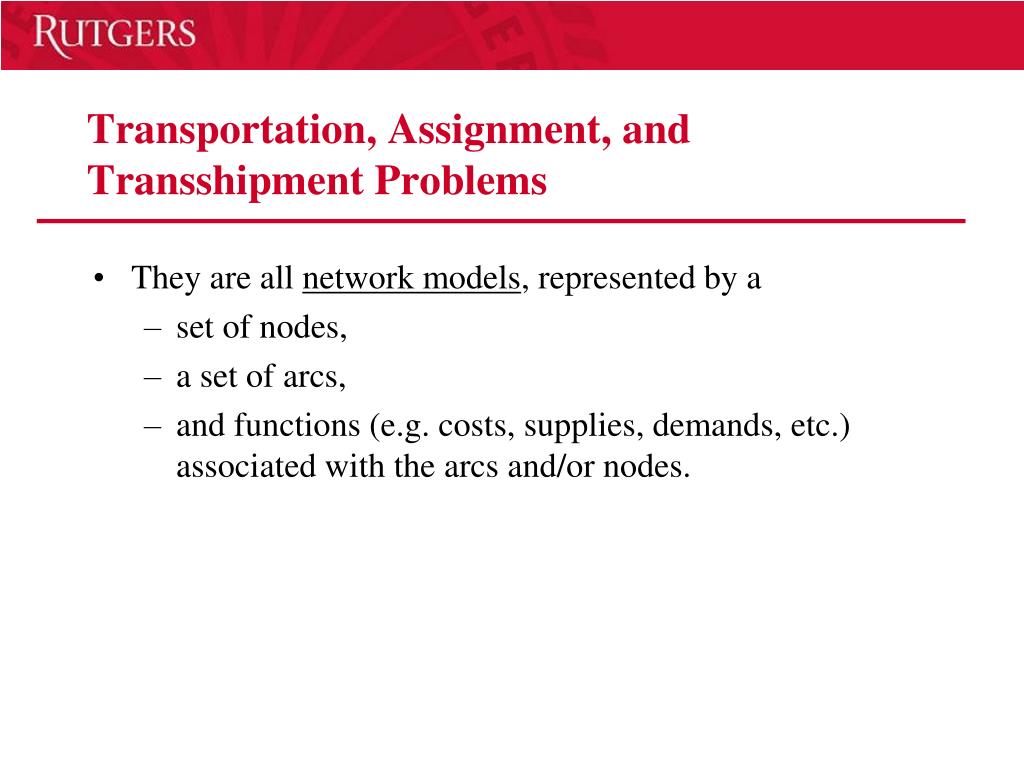 Transportation and assignment models   ampl