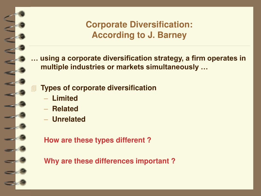 corporate strategy diversification