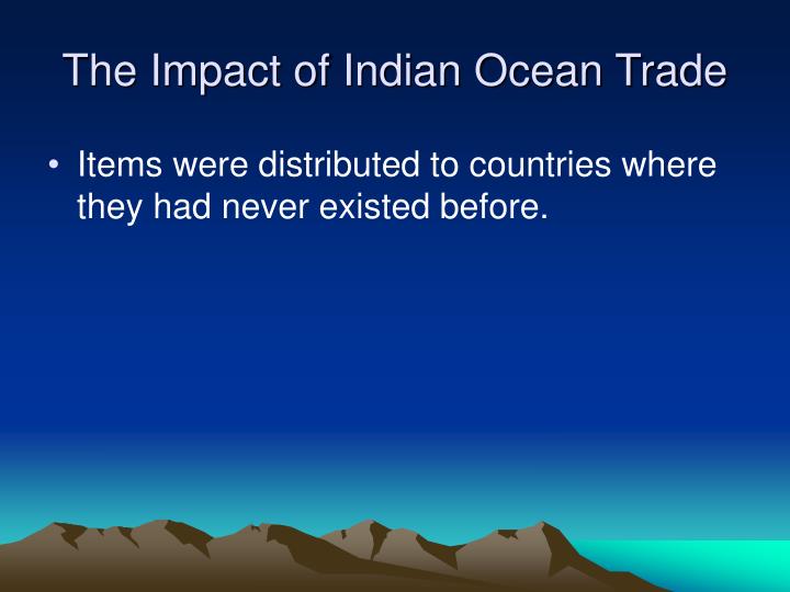 Indian ocean trade system
