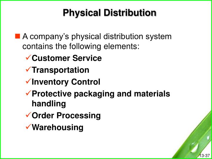 Dissertation on physical distribution system