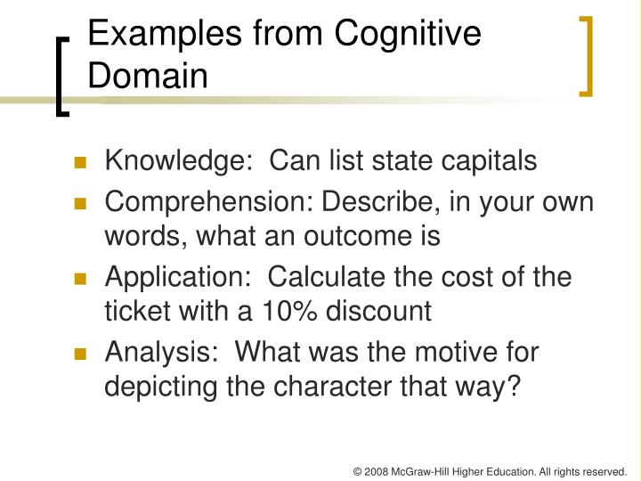 cognitive domain