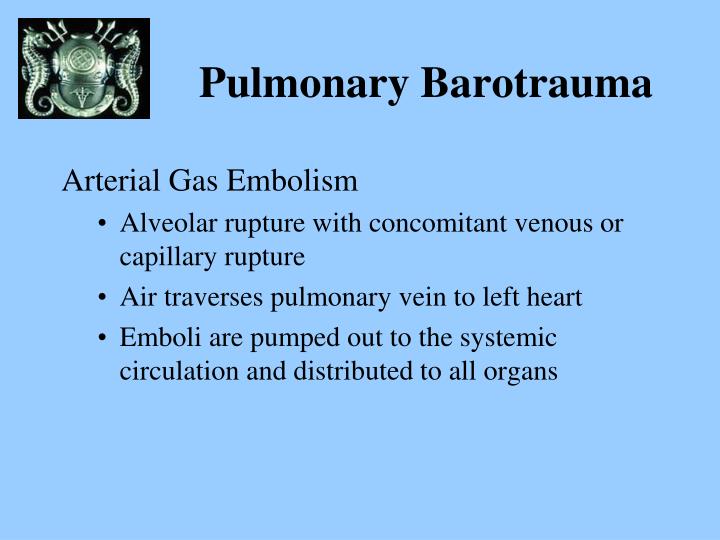 treatment for pulmonary barotrauma treatment for pulmonary barotrauma