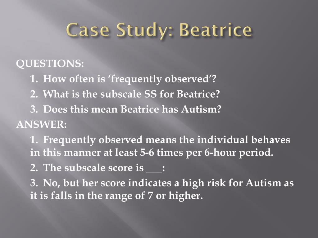 Autism case study powerpoint