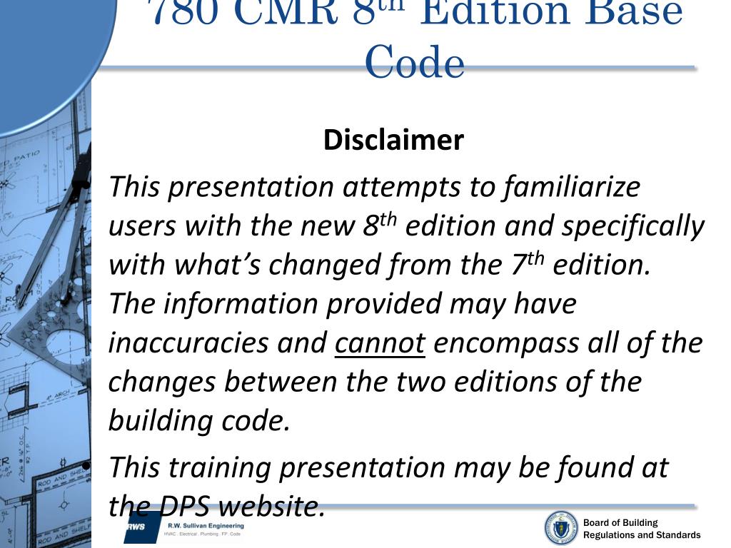 PPT The New 8 th Edition of the Massachusetts State Building Code