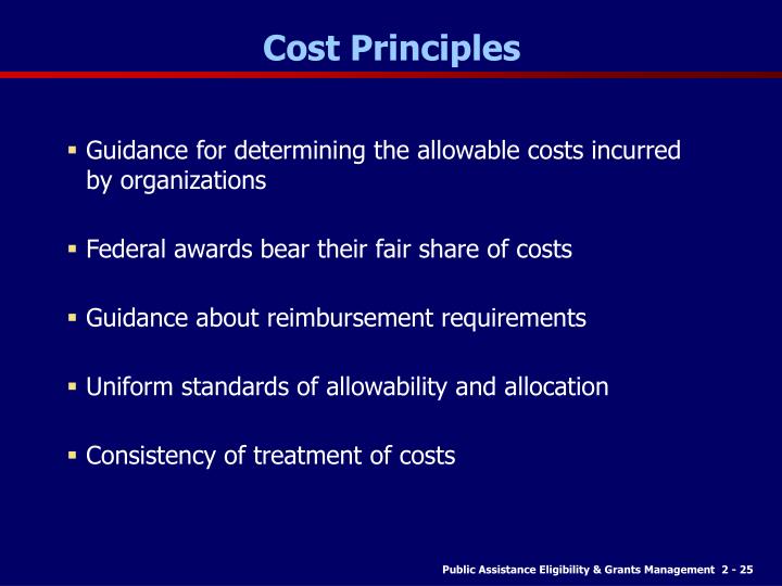 define cost principle