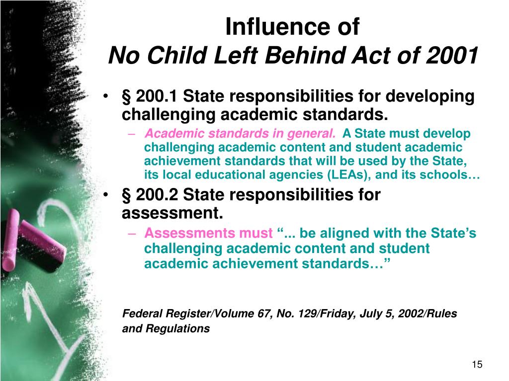 no child left behind act The no child left behind act expanded the federal role in education and became a focal point of education policy. no child left behind act The no child left behind act expanded the federal role in education and became a focal point of education policy.
