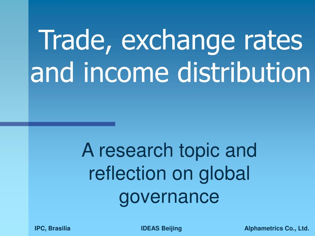 Exchange rates and trade