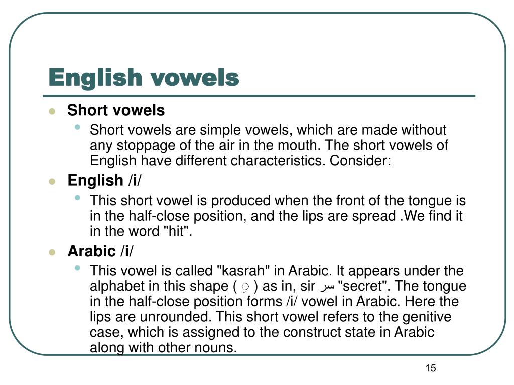 English Vowels