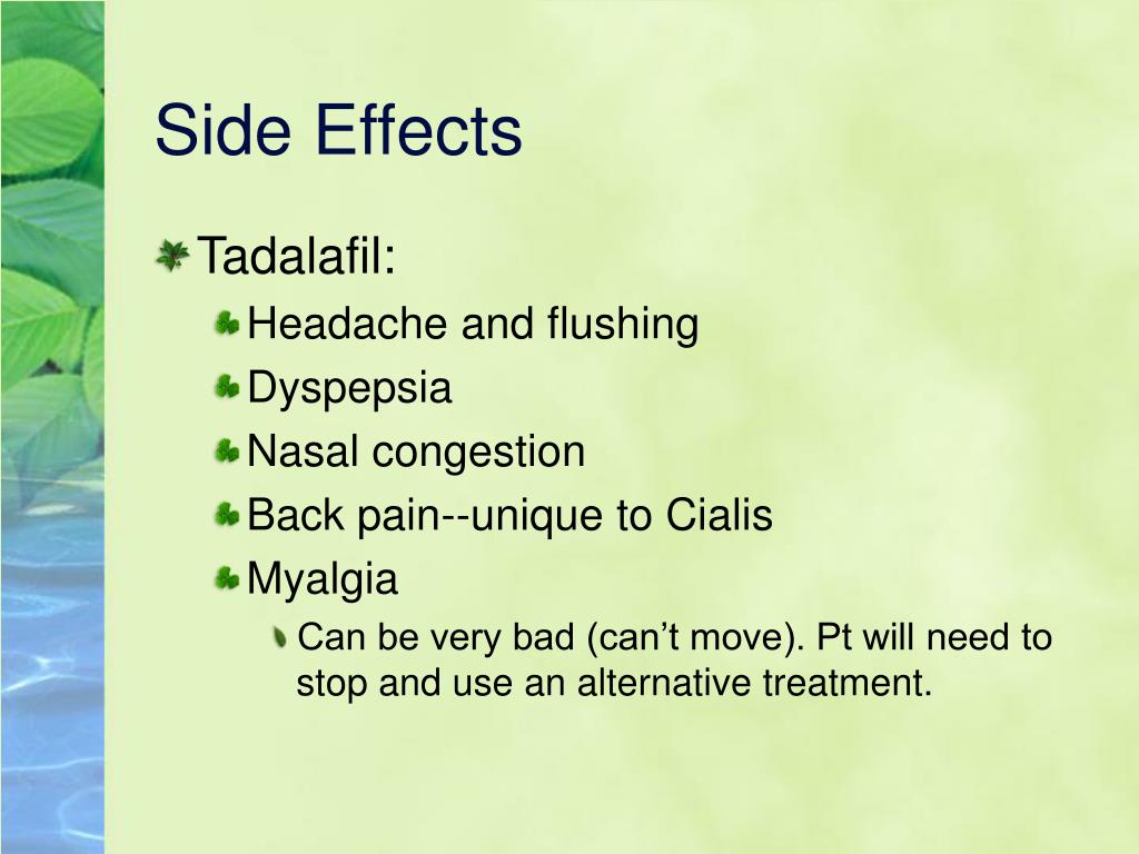 Side effects of cialis