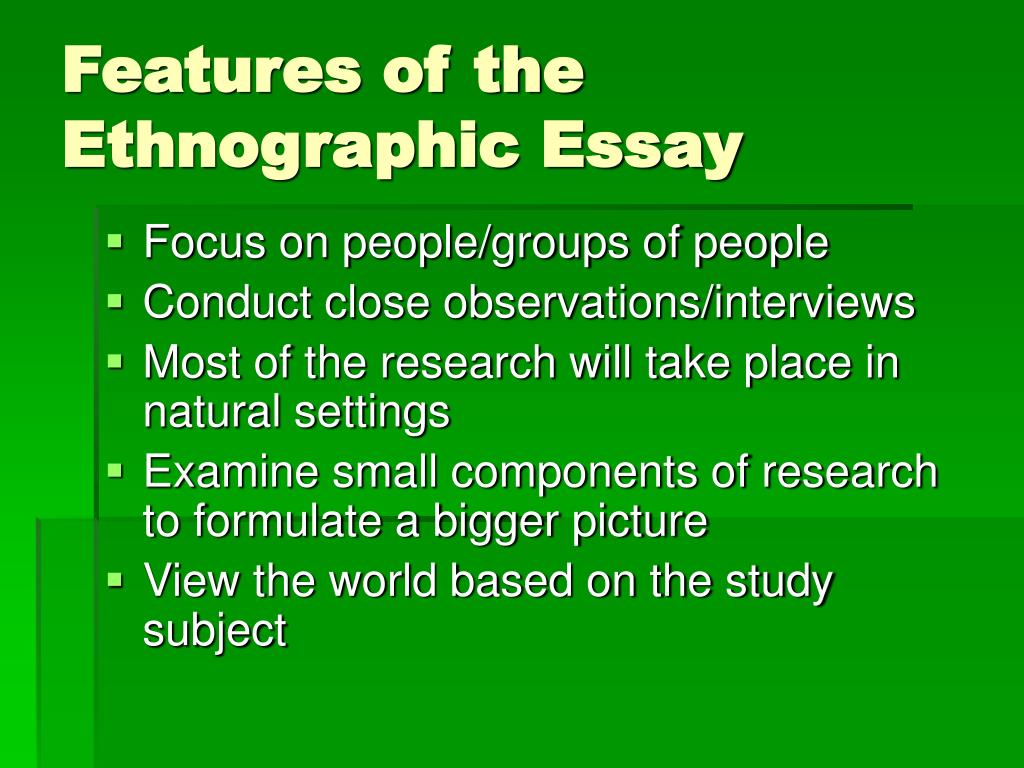Ethnographic essay