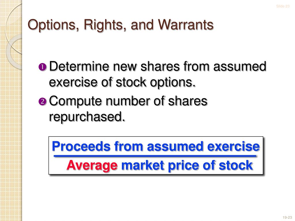 Miscellaneous stock options warrants