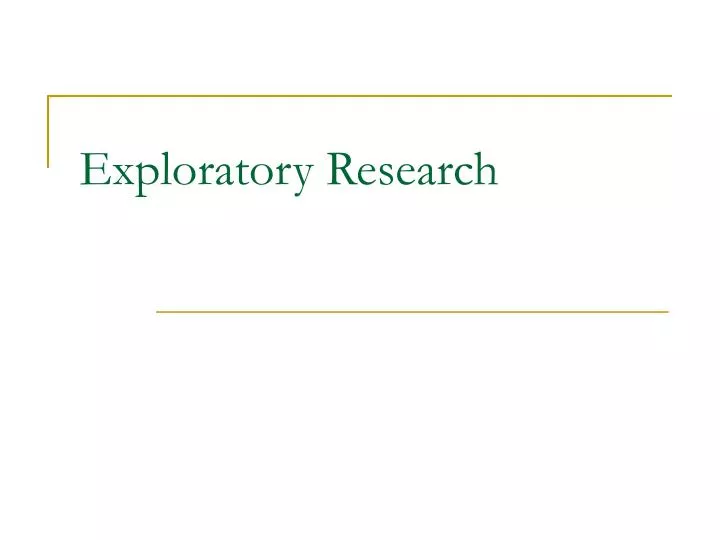 Exploratory research question examples