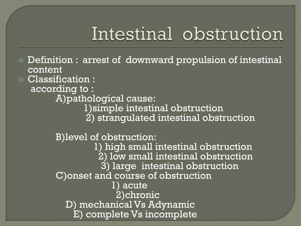 Ppt Intestinal Obstruction Powerpoint Presentation Id 317919