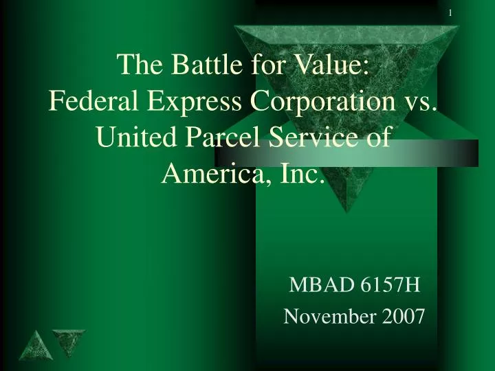 the battle for value federal express corporation vs united parcel service of america inc abridged Federal express corporation vs united parcel service the battle for value: federal express corporation vs united parcel service of america inc (abridged). the battle for value federal express corporation vs united parcel service of america inc abridged Federal express corporation vs united parcel service the battle for value: federal express corporation vs united parcel service of america inc (abridged).