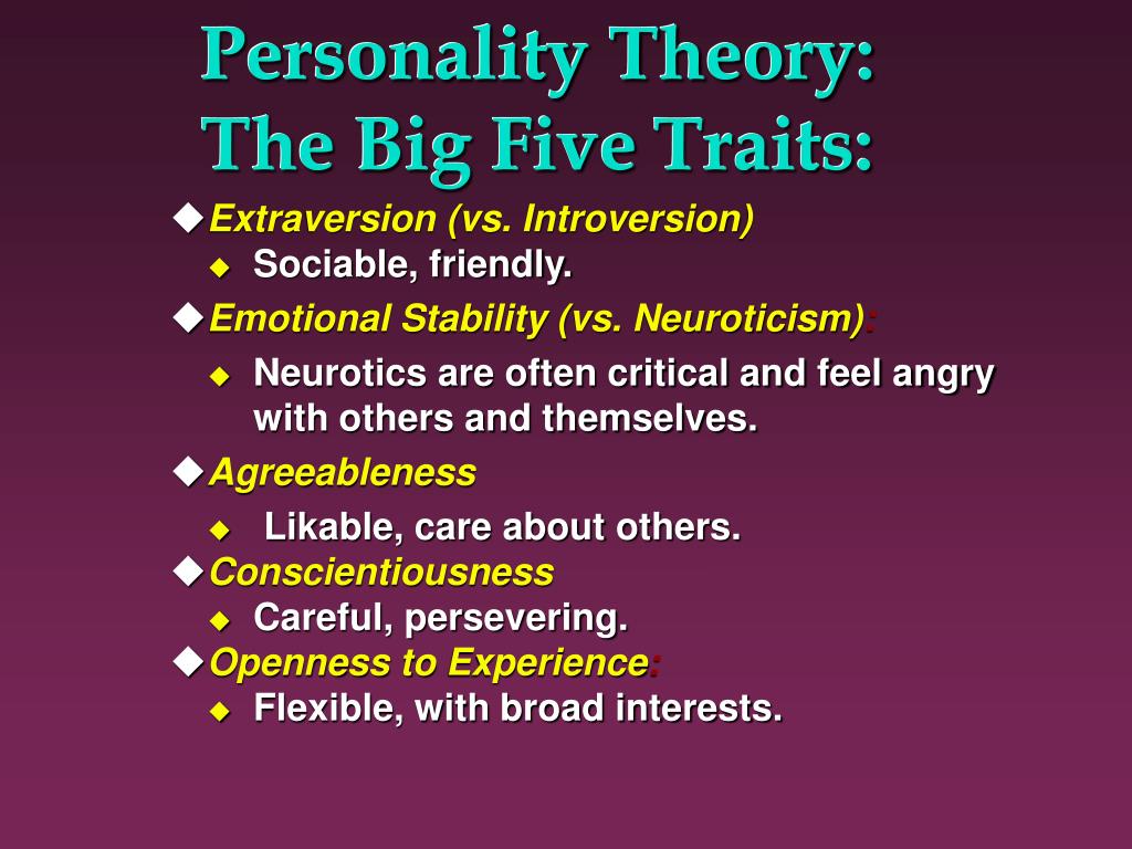 The Theory Of Personality Theories