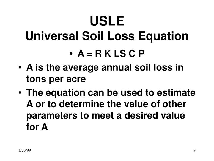 Ppt Usle Universal Soil Loss Equation Powerpoint Presentation Usleuniversal Soil Loss Equation