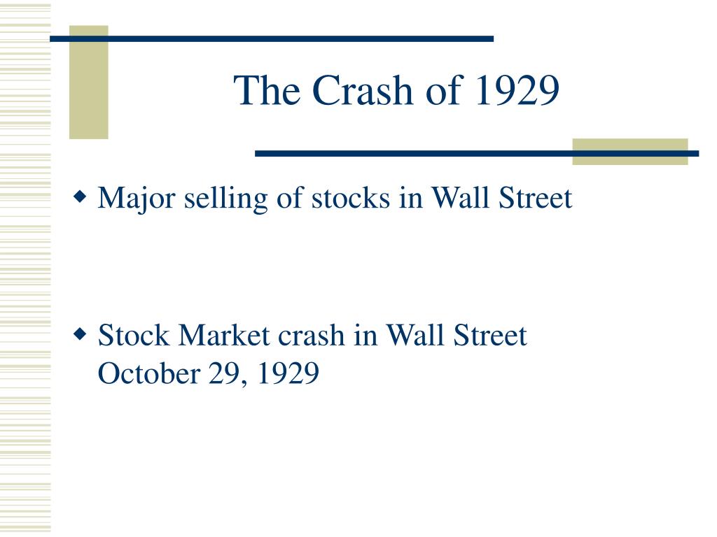 what were the three main causes of the stock market crash