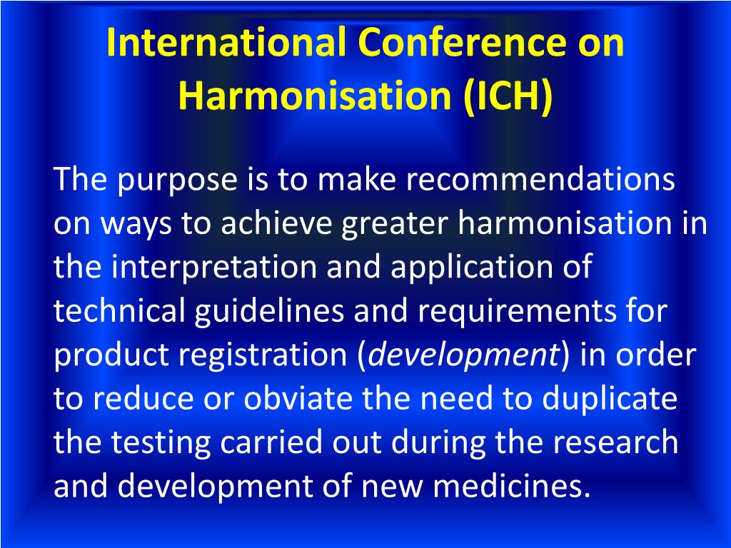 international conference on harmonization