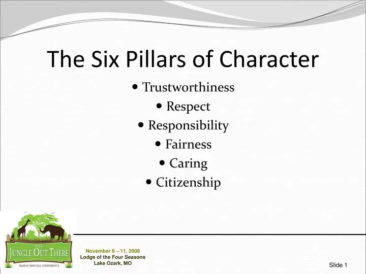 six pillars of character pdf