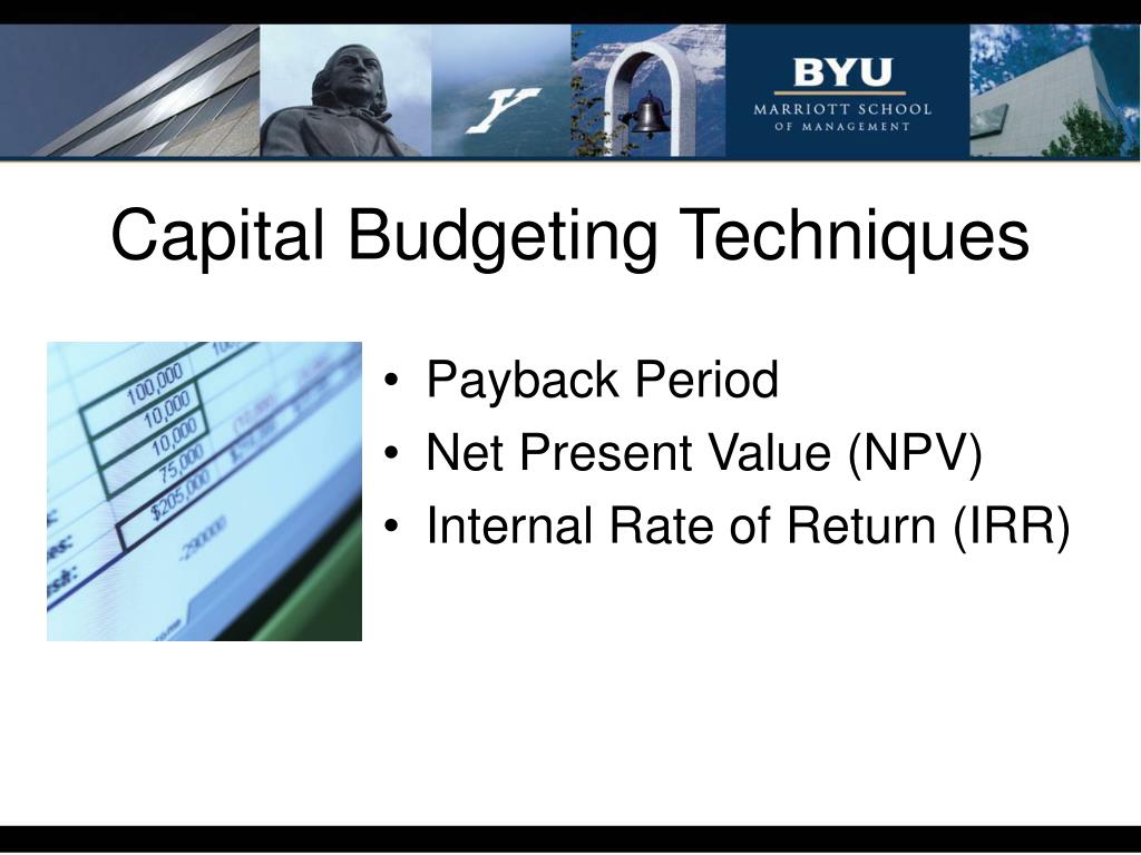 Capital budgeting techniques thesis