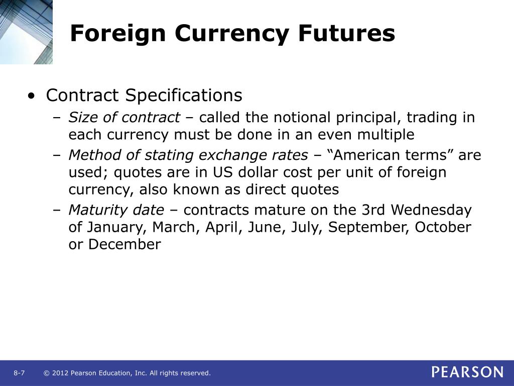 forex futures contract specifications