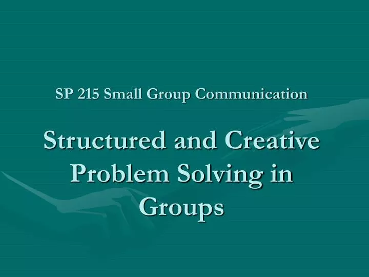 Small Group Problem Solving Amateur Male Sex