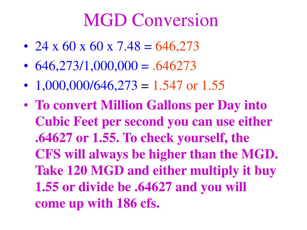 gallons per minute to cfs gallons per minute to cfs