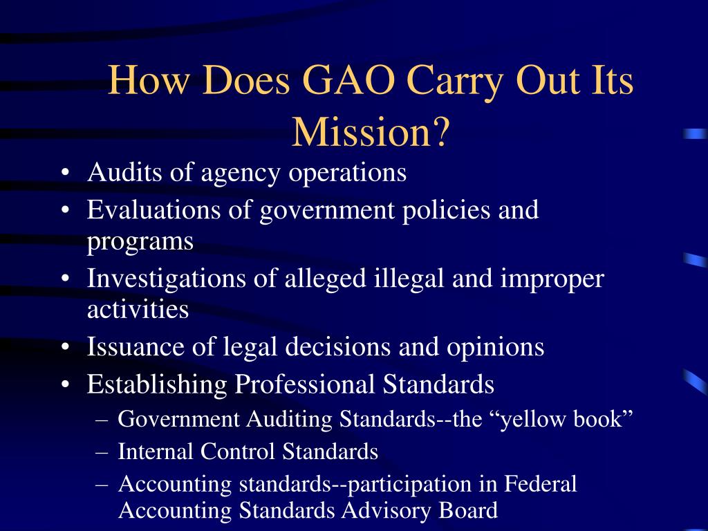 PPT - External Audit: Role of GAO and the Supreme Audit Institution Community ...