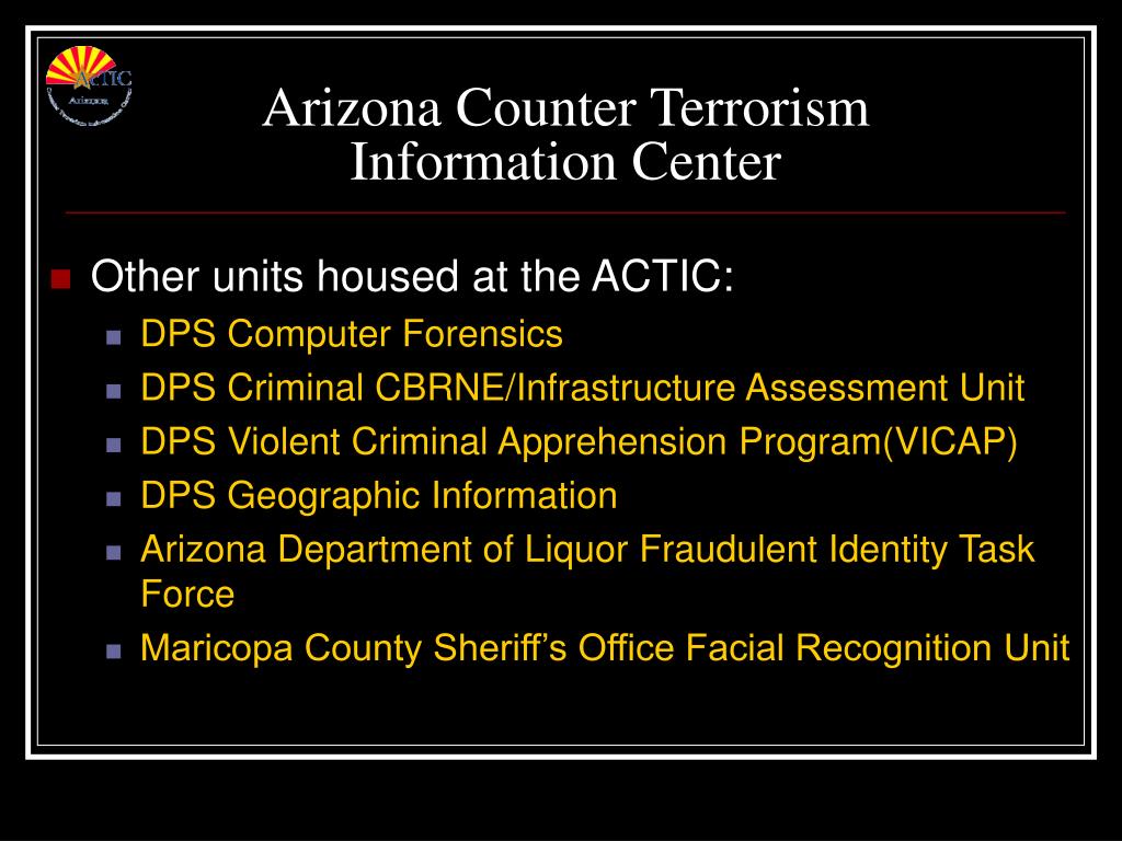 Arizona counter terrorism information center jobs