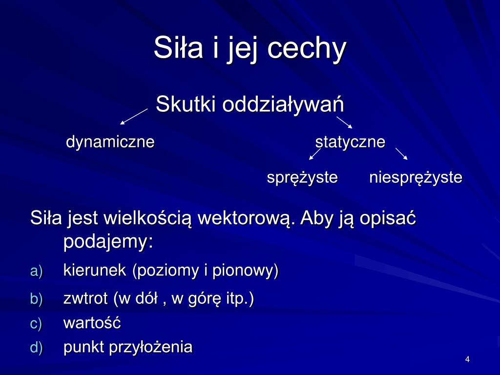 Siła I Jej Cechy Fizyka ćwiczenia PPT - Fizyka – Powtórzenie materiału z kl. I gimnazjum „W świecie