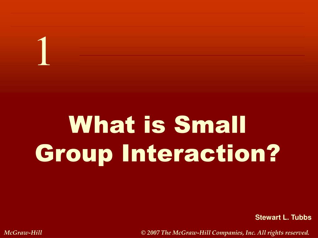Small Group Interaction 60