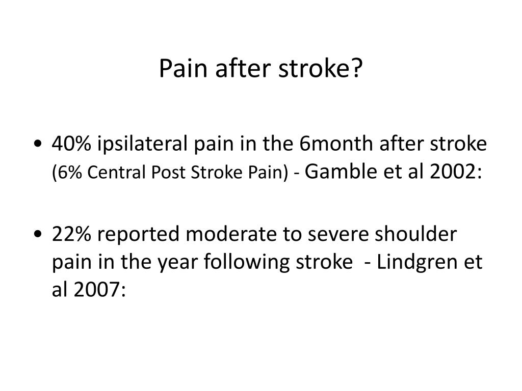 gabapentin for pain after stroke