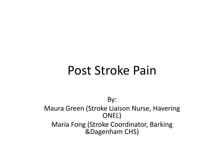 gabapentin for nerve pain after stroke