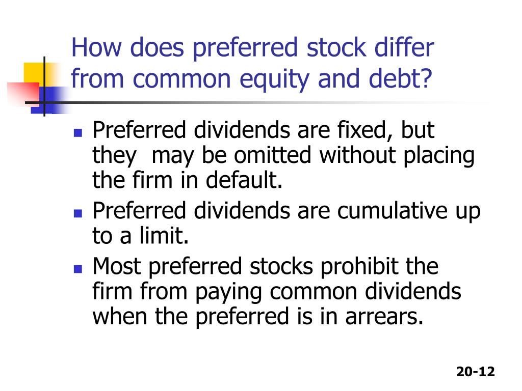 how to calculate cumulative preferred stock
