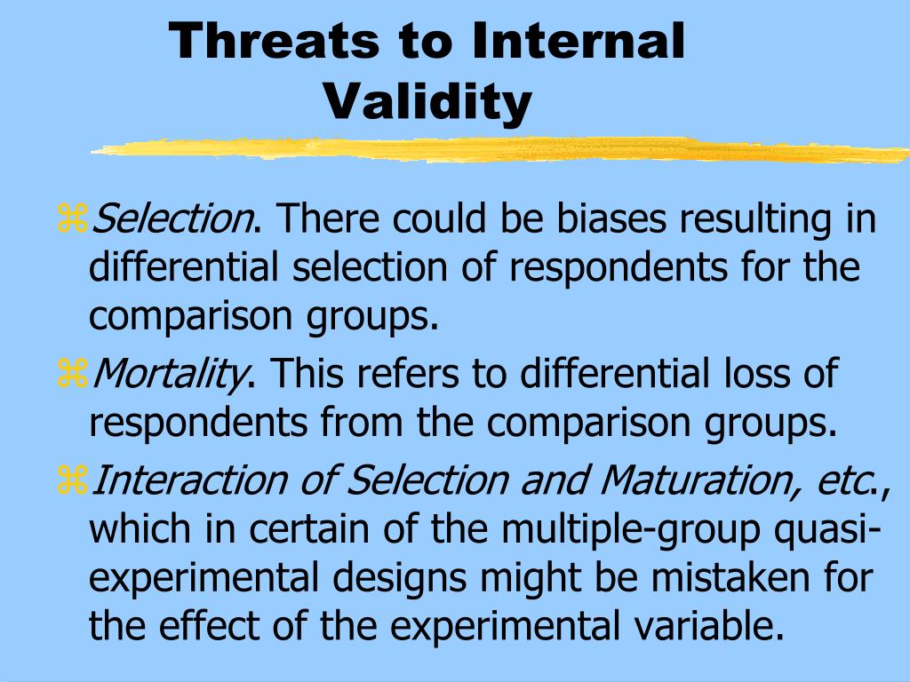 internal validity