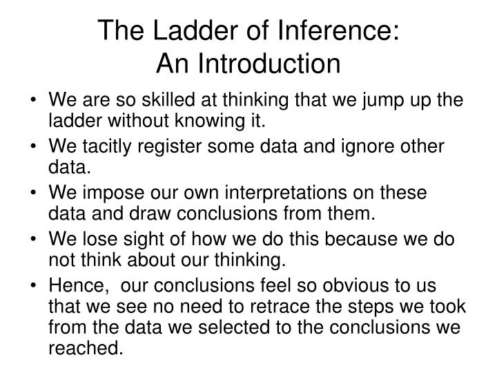 PPT - The Ladder of Inference: An Introduction PowerPoint Presentation