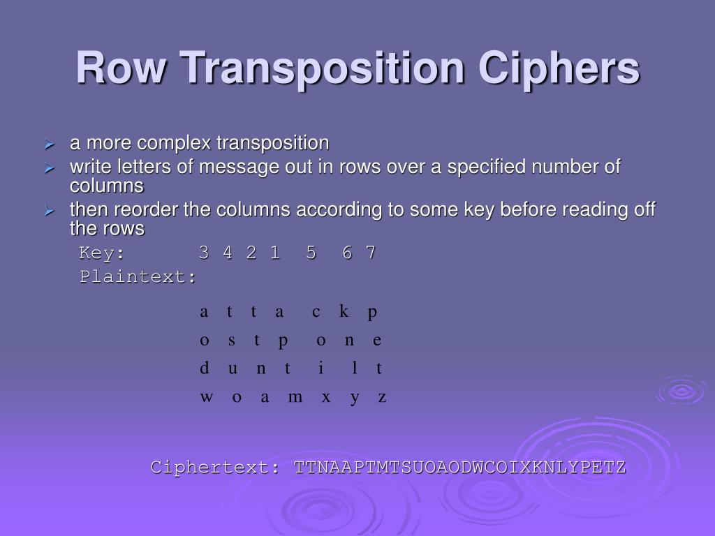 transposition cipher transposition cipher