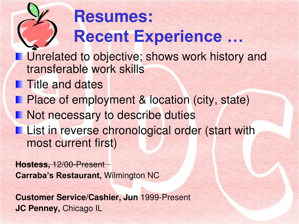Resumes and cover letters for educators