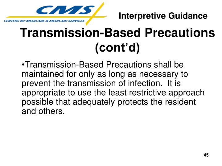 transmission based precautions