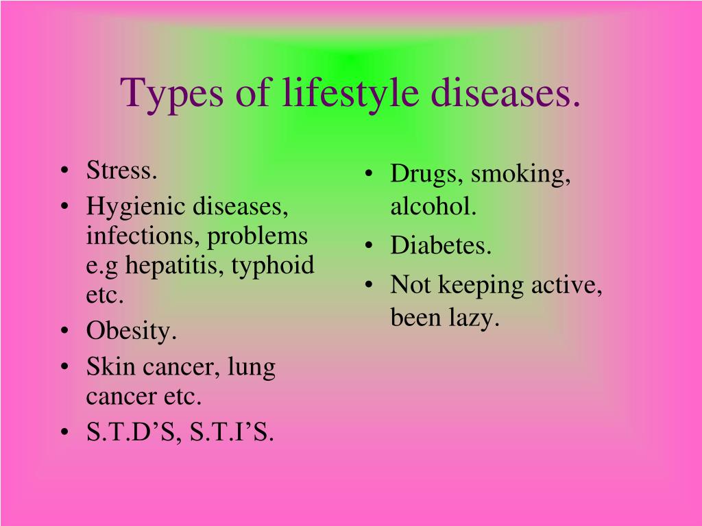 PPT - LIFESTYLE DISEASES. PowerPoint Presentation - ID:381692