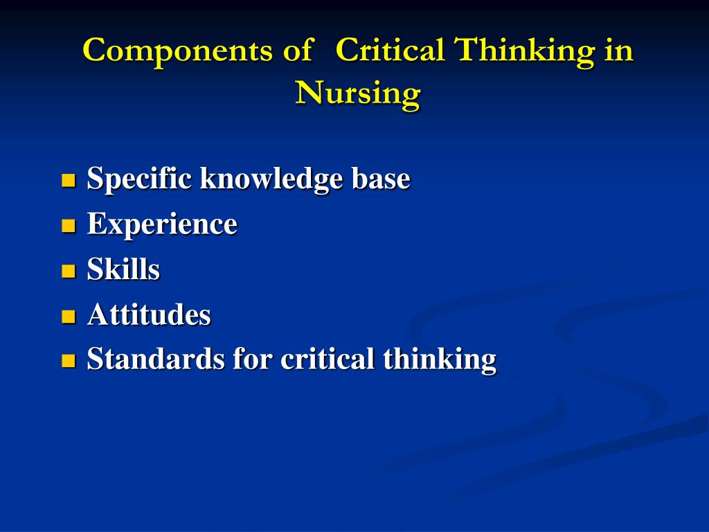 Critical thinking ppt in nursing image
