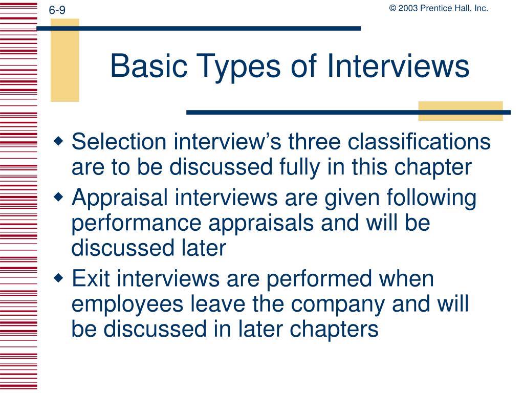 The different types of job interviews